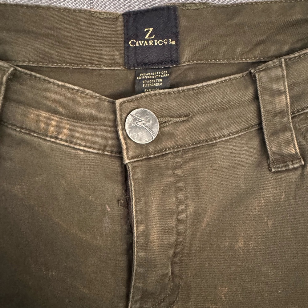 Y2K Grunge Distressed Z CAVARICCI 90’s Skater Pants Green Vintage Cargo Indie - Picture 2 of 13